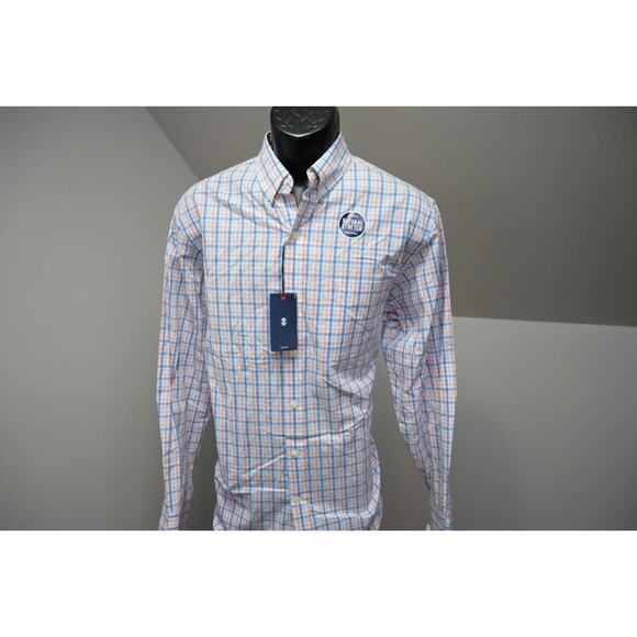 Izod Dress Shirt Long Sleeve Casual Button Up Plaid Mens Size Medium NWT - Picture 2 of 12